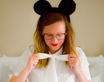 Rock The Dots Blouse - Minnie Style, Minnie Mouse, Mickey Mouse, Disney Inspired, Disney Bound, Polka Dots