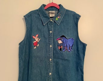 Denim Pooh Shirt - Etsy
