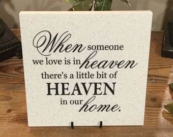 Engraved Corian Memorial Plaque, Bereavement Gift
