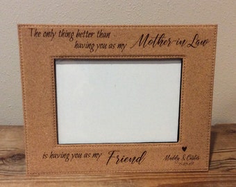 Personalized Cork Photo Frame - 5" x 7" picture