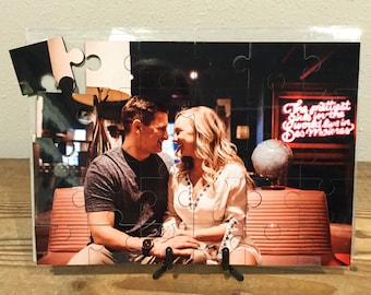 9.75” x 7” Hardboard Puzzle with Personalized Photo