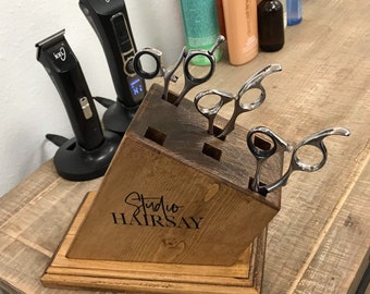 Wooden scissor boxNeedlework organizer giftSewing supplies keeperEmbroidery scissors holder with magnet coverWood case for scissors
