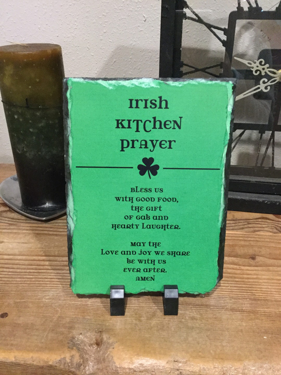 Irish Kitchen Prayer 5 X 7 Slate Home Decor Etsy
