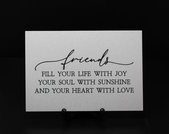 Friends Fill Your Life With Joy... 9.5x6.5 Corian Tile