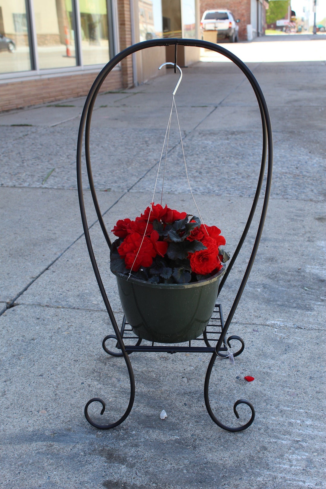 Hanging Basket Flower Stand Etsy