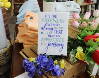 Laser Engraved Corian Friendship Decor – Inspirational Quote