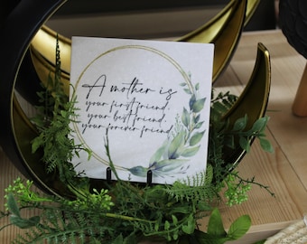 Engraved Mother's Day Tile, Sentimental Gift, 6x6 Corian