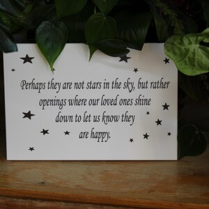 Perhaps they are not stars in the sky - 6.5” x 9.5” Laser Engraved Corian Home Decor