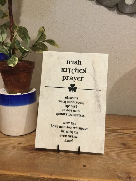 Irish Kitchen Prayer 6.5 X 9.5 Corian Tile Home Etsy