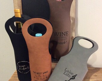 Leatherette Wine Tote