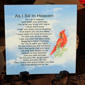 As I Sit in Heaven 8x8 Corian Tile