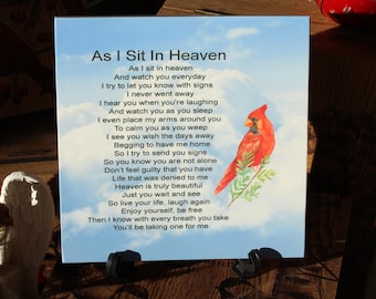 As I Sit in Heaven 8x8 Corian Tile