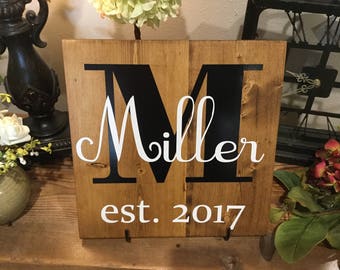 Personalized Name Wooden Wall Plaque - 12" x 12" x 3/4"