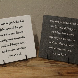 Our Wish For You 8x8 Corian Tile
