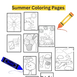 Summer Coloring Pages, Fun Road Trip Activity, Coloring Pages, Boredom Activity, Coloring pages for kids