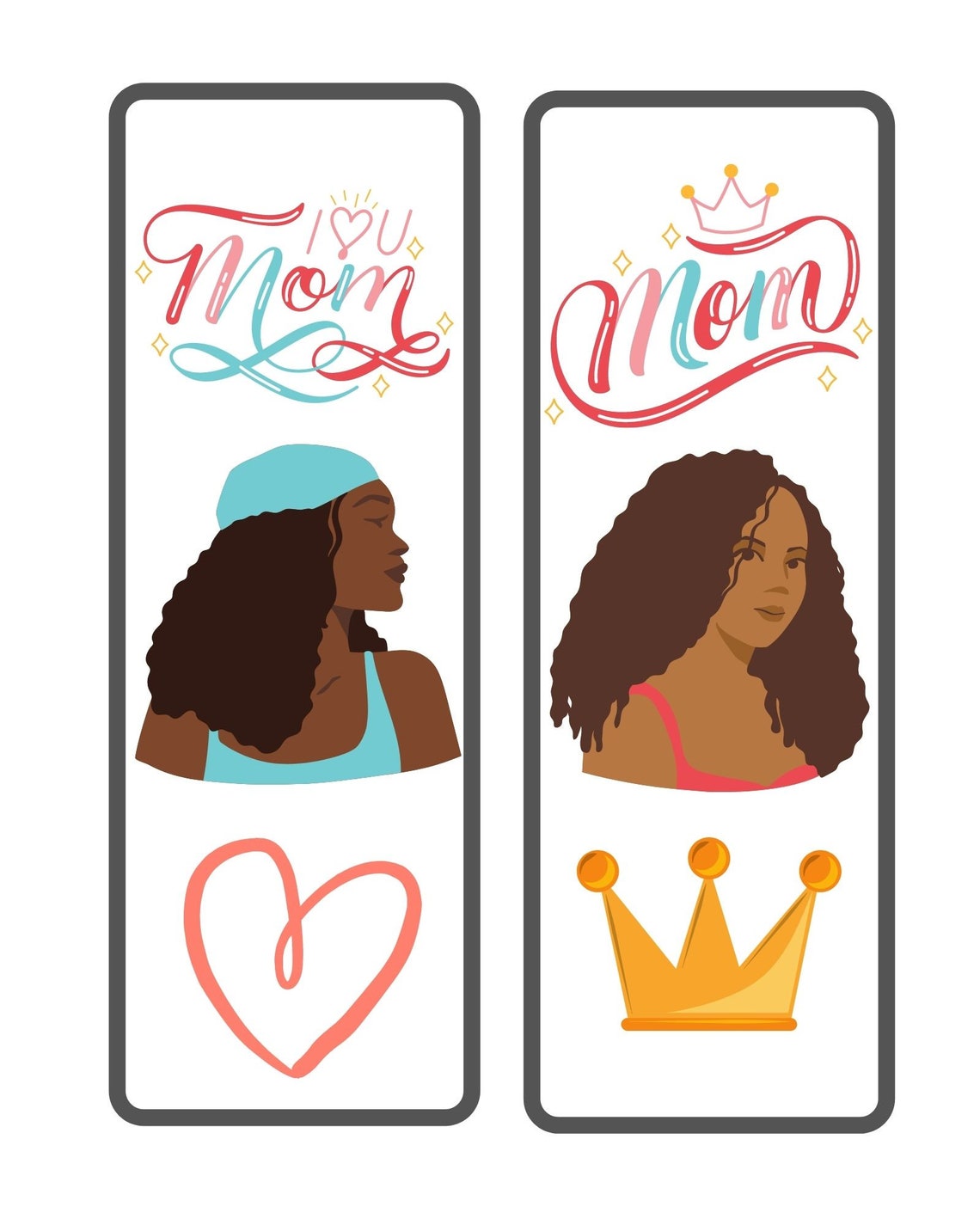 Printable Mom Bookmark African American Woman Bookmark | Etsy