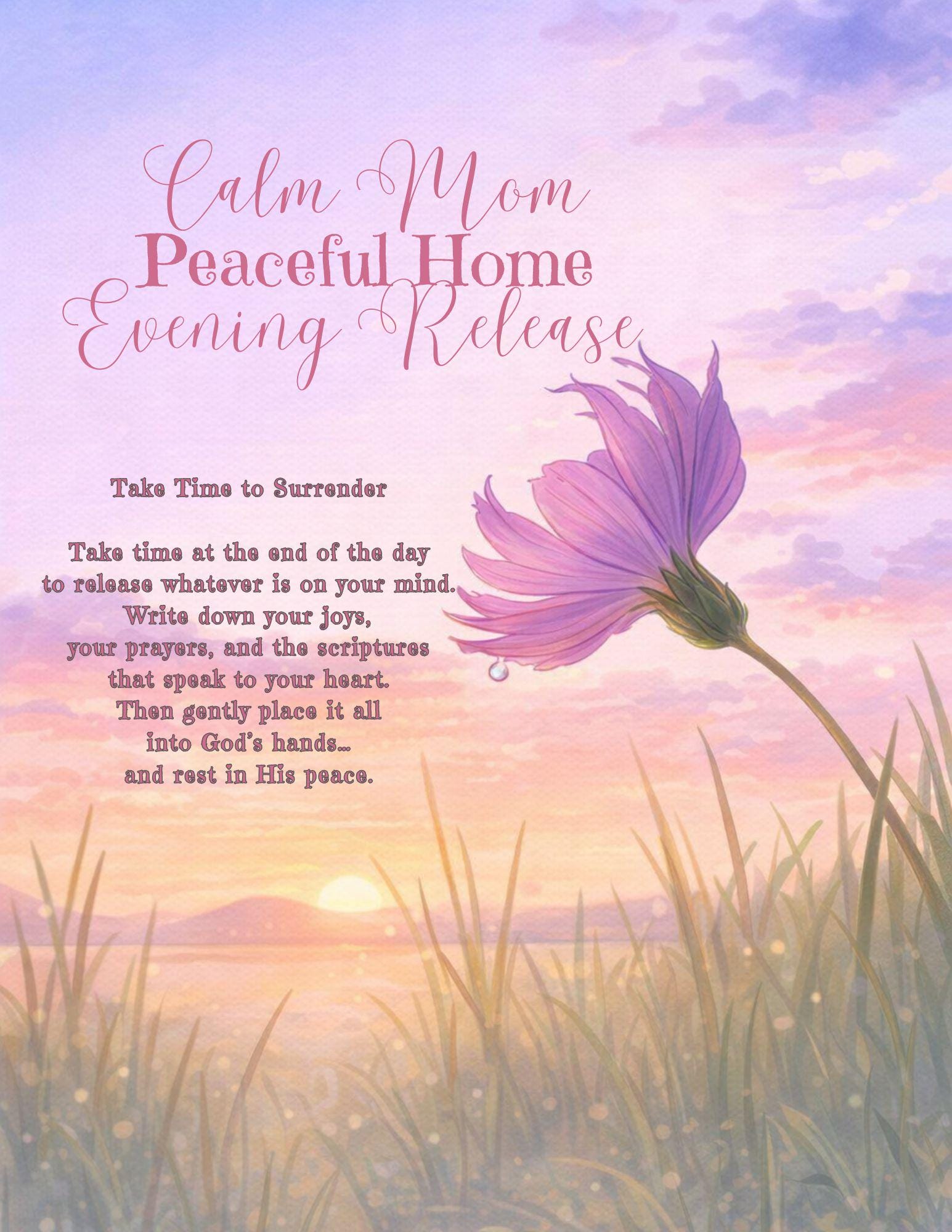 Christian Night Routine Printable for Moms | Faith Journal, Surrender ...