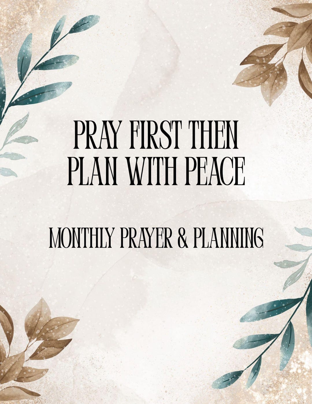 Monthly Prayer & Planning Printable for Moms | Cozy Faith-based Planner ...