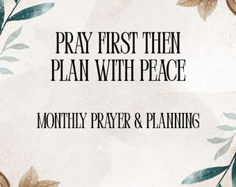 Monthly Prayer & Planning Printable for Moms | Cozy Faith-Based Planner | Christian Mom Organization