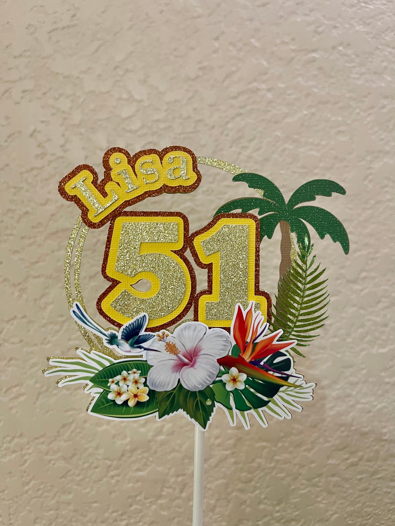 Luau Cake Topper Hawaiian Cake Topper Etsy