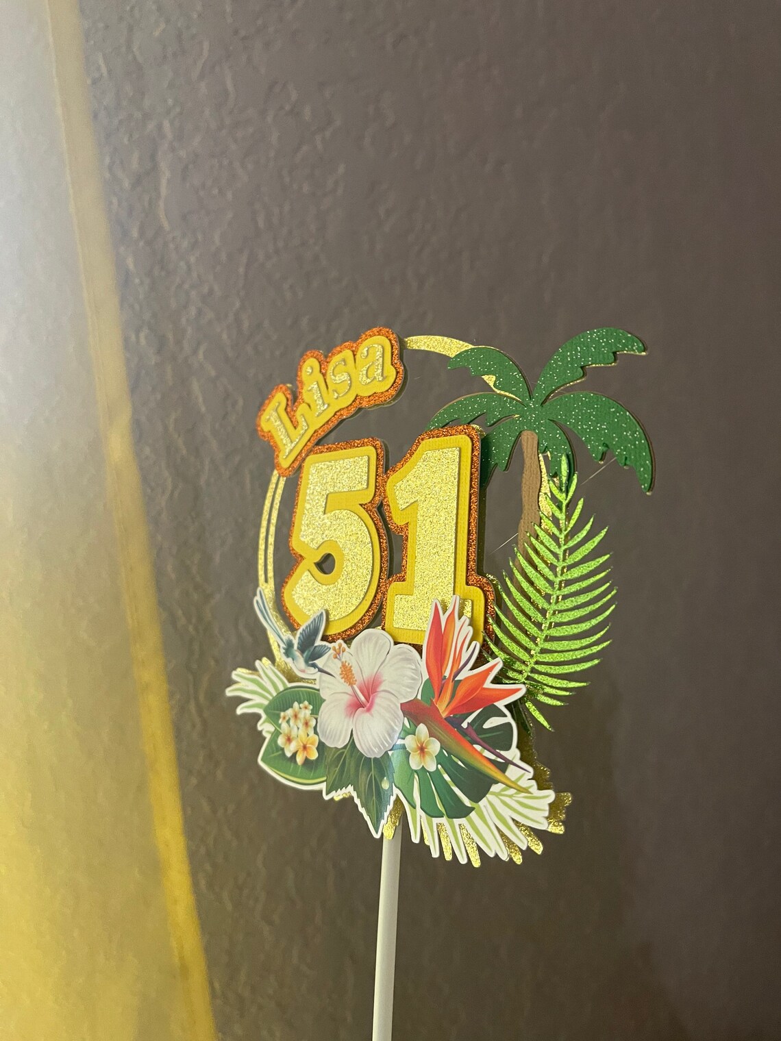 Luau Cake Topper Hawaiian Cake Topper Etsy