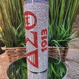 Sorority blinged stainless steel 20oz Skinny Tumbler