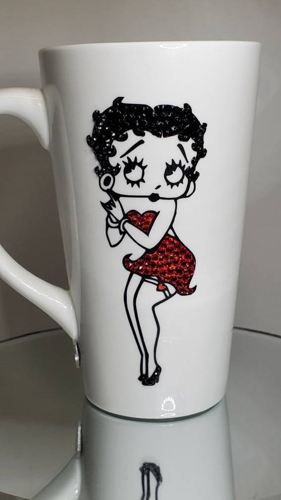 Blinged Betty Boop Coffee Mug, Tumbler or Wine Glass