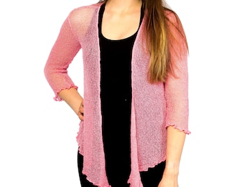 See Through Sweater, Boho Mesh Top, Sheer Cardigan, Lace Sweater, Evening Shrug Wrap, Ballet Sweater, Gift Women, Gift Mom, Cover Arms