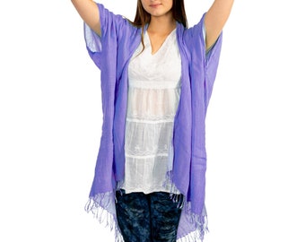 Plus Size Kimono Top, Lightweight Cotton Kimono Cover Up, Open Cardigan, Vacation Cover Up, Boho Festival Robe, Cardigan Kimono