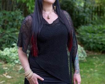 Lightweight Poncho for Summer, Women's Sweaters and Tops, Dressy Poncho, Plus Size Sheer Top Women's, Plus Size Poncho, Cover Up for Dress