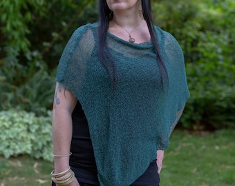 Summer Poncho Womens, Sheer Evening Wear Cover Up, Sheer Plus Size Tops, Wedding Cover Up, Lightweight Knit Poncho, Elegant Top for Wedding