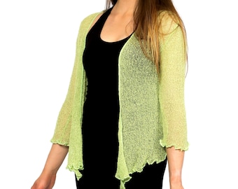 Light Weight Sweater Wrap, Boho Summer Cardigan Cover Up, Warm Weather Wrap, Plus Size Cardigan, Women Gift, Vacation Shrug
