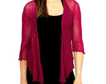 Summer Knit Sweater, Sheer Cardigan Top, Boho Blouse Women, Plus Size, Loose Knit Tunic, See Through Blouse, Gift Women