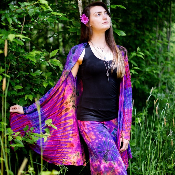 Flowing Cardigan, Open Front Cardigan, Plus Size Tie Dye, Plus Size Jacket, Hippie Cardigan, Tie Dye Long Sleeve, Plus Size Cardigan Womens