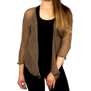Knit Light Cardigan, Sheer Shrug, Boho Cardigan, Wedding Cover Up, Gift Women, Girlfriend Gift, Vacation Cover Up, Resort Wear Shrug