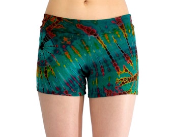 Tie Dye Booty Shorts, Tie Dye Shorts Dames, Rainbow Shorts, Tie Dye Yoga Shorts, Rainbow Shorts, Yoga Shorts Dames, Rainbow Shorts Women
