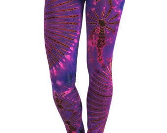 Tie Dye Leggings, Boho Yoga Leggings, Hippie Festival Leggings, Gift Women, Girlfriend Gift, Spring Summer Leggings, Yoga Gift