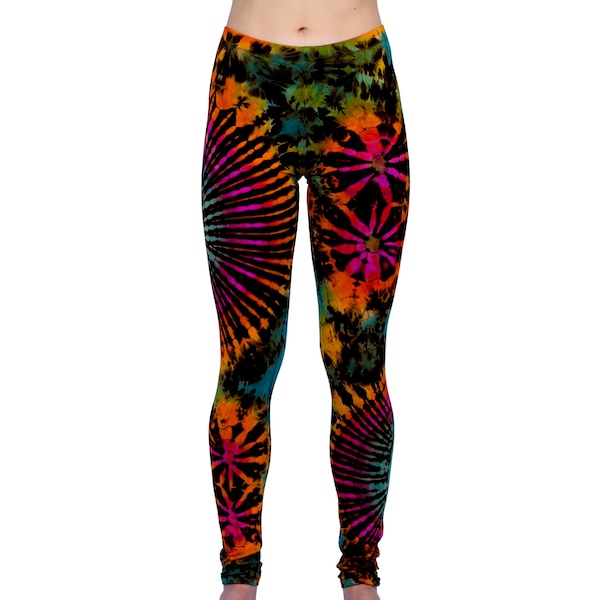 Tie Dye Leggings Green
