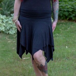 Pointed Fairy Skirt, Tie Dye Skirt, Pixie Skirt, Plus Size Festival Wear, Boho Skirt, Pirate Skirt, Plus Size Skirt, Flowy Skirt Knee Length