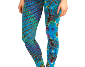 Tie Dye Yoga Leggings, Activewear Pants, Super Soft Leggings, Gift Women, Summer Leggings, Yoga Gift, Girlfriend Gift