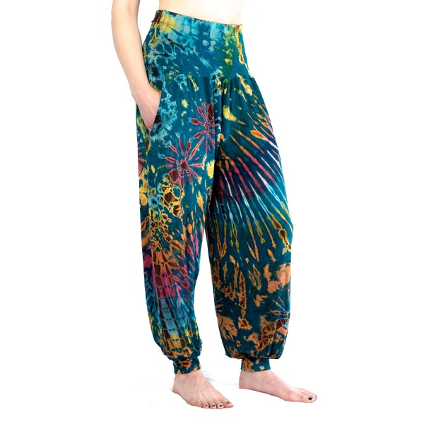 Tie Dye Harem Pants, Lounge Pants, Tie Dye Baggy Trousers, Festival Harem Pants, Festival Clothing, Tie Dye Genie Pants, Gypsy