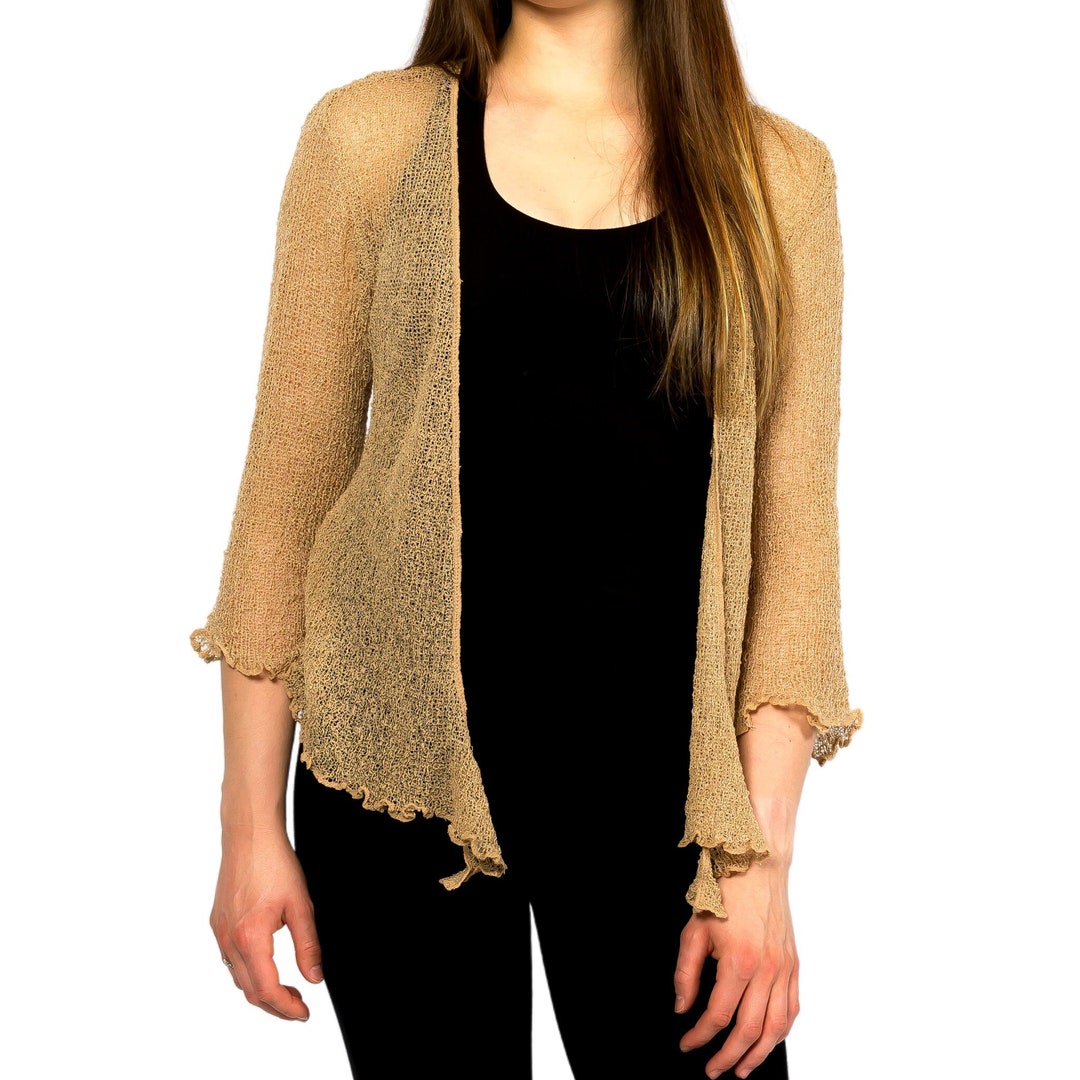 Sheer Knit Sweater Light Loose Sweater Boho Knit Cover Up See