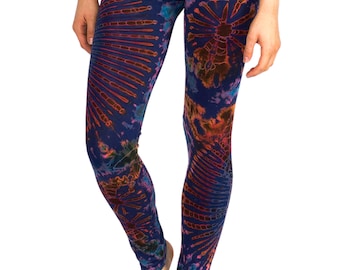 Tie Dye Leggings, Boho Yoga Pants, Spring Summer Leggings, Gift Women, Activewear Leggings, Gift Girlfriend, Yoga Gift
