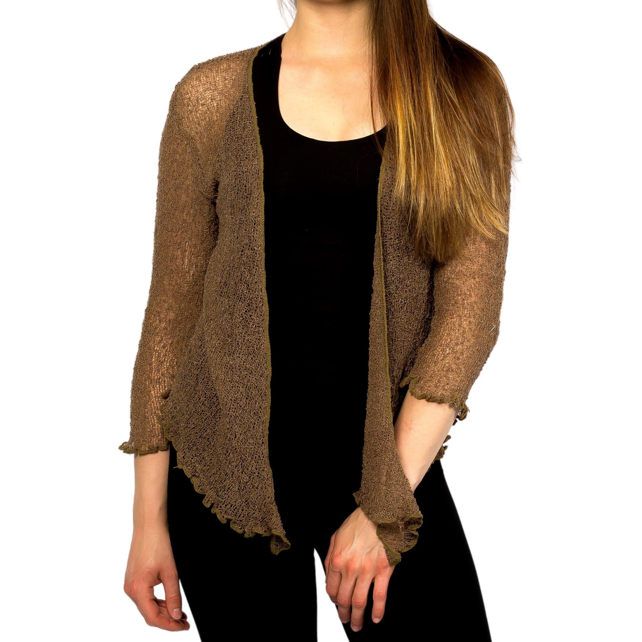 L'Appartement Sheer Cardigan ブラウン Brown Sheer Cardigan - Etsy