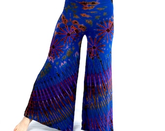 Tie Dye Lounge Palazzo Pants, Super Soft Pants,  Boho Women Clothing, Tie Dye Women Trousers,  Gift for Women, Gift for Mom