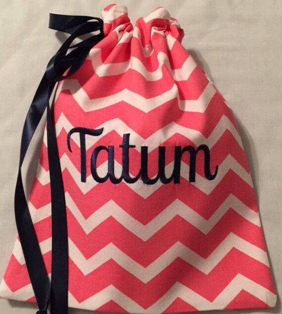Gymnastics Chevron Monogrammed Grip Bag