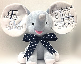 Monogrammed Baby Gift, Monogrammed Elephant Cubbie, Monogrammed Elephant Dumble, Birth Announcement, Baby Shower, Cubby, Baby Gift, Cubbie