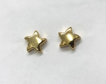 9ct Yellow Dancing Star Stud Earrings