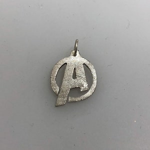 Silver Avengers Pendant or Keyring Glossy Black or Sparkly Finish image 3