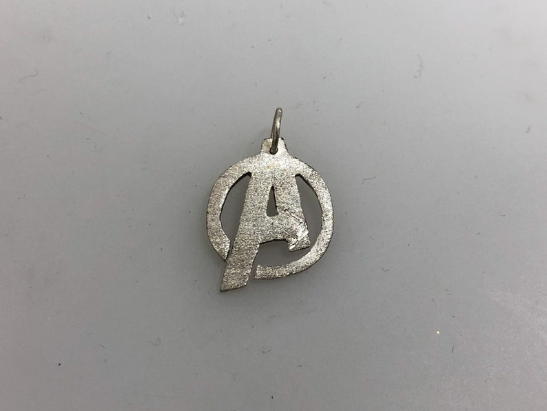 Silver Avengers Pendant or Keyring Glossy Black or Sparkly Finish image 3